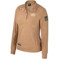thumbnail image 2 of Women's Colosseum Tan Florida Gators OHT Military Appreciation Sand Tatum Quarter-Snap Raglan Jacket, 2 of 4