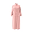 thumbnail image 4 of StSilkitty Robes for Women Zip up Long Sleeve Stand Collar Bathrobe with Pockets Lightweight Comfy Loungewear Clothes, 4 of 5