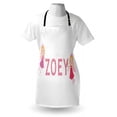 thumbnail image 3 of Zoey Apron Feminine Themed Baby Girl Name Magic Creatures Calligraphic Alphabet Letter Design, Unisex Kitchen Bib Apron with Adjustable Neck for Cooking Baking Gardening, Multicolor, by Ambesonne, 3 of 3