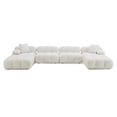 thumbnail image 3 of Calliope Cream Vegan Shearling 6-piece Modular U-Sectional, 3 of 4