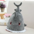 thumbnail image 4 of 1 Pce Capuche Tête de Requin Nouveauté Cône Couvre-Chef Adorable Accessoire Photo de Carnaval (Gris), 4 of 9