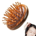 thumbnail image 5 of Oiur Sandalwood Scalp Massage Comb with Ergonomic Handle Round Head Teeth Anti-static Hair Growth Men Women Wooden Head Massager Brush,A, 5 of 8