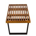 thumbnail image 3 of Banc en bois de fabrication moderne en noyer, banc en bois de luxe minimaliste pour salon, 3 of 6