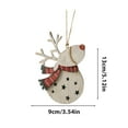 thumbnail image 3 of Christmas Tree Wooden Reindeer Ornaments, Vintage Hand-Painted Holiday Decorations for Festive Display and Unique Seasonal Hanging Decor, 3 of 7