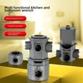 thumbnail image 4 of Instalador de Grifos y Fregaderos,Llave para Lavabo,Herramienta de Plomería con Llave Multiusos,Llave de Plomería,Llave para Multifuncional, 4 of 7