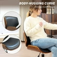 thumbnail image 4 of HOMCOM Chaise de Bureau Sans Accoudoirs avec Roulettes, Chaise de Bureau Moderne du Milieu du Siècle, 4 of 10