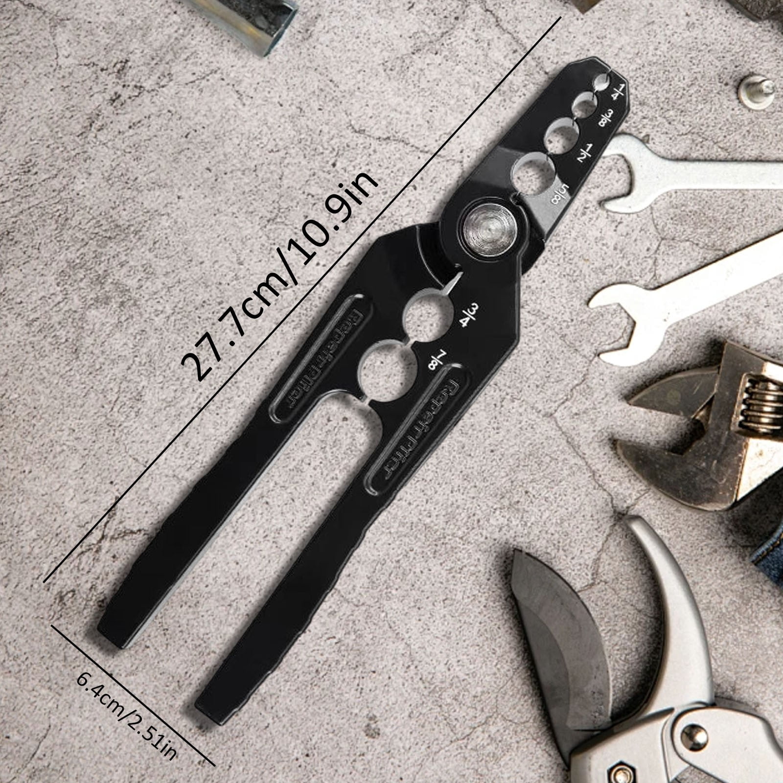 Manual Copper Tube Rounder 6 Hole Pipe Repair Pliers for 1/4" 3/8" 1/2" 5/8" 3/4" 7/8" OD ACR Copper, Aluminum & Steel Tubing