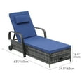 thumbnail image 3 of Dextrus Outdoor Wicker Chaise Lounge Chair with Storage, Rattan Patio Pool Lounger with Adjustable Backrest, 3 of 5