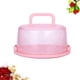 thumbnail image 3 of Caja portátil para guardar pasteles, recipiente para alimentos frescos con tapa y asa para el refrigerador (rosa), 3 of 7
