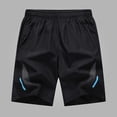 thumbnail image 2 of Besolor Plus Size Shorts for Men Elastic Waisted Summer Casual Loose Outdoor Workout Running Shorts with Zipper Pockets(XX-Large,Blue), 2 of 7