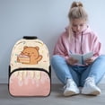 thumbnail image 2 of Pzuqiu Cake Capybara Custom Kids Backpack with Name Personalized Backpacks for School Durable Customized Shoulder Bookbags Back to School 17 Inch Lightweight Schoolbags Ages 6-12, 2 of 7