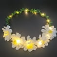 thumbnail image 3 of Diadema con corona floral, diadema de flores, diadema decorativa para niñas Blanco, 3 of 9