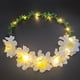 thumbnail image 3 of Diadema con corona floral, diadema de flores, diadema decorativa para niñas Blanco, 3 of 9