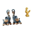 thumbnail image 1 of Escultura Moderna De Resina De Elefante Y Gallo, Figura Artística Coleccionable Para Escritorio, Estantería, Decoración Del Hogar, Oficina, Regalos, Decoración Feng Shui, Aniversarios De, 1 of 8