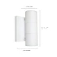 thumbnail image 5 of Nuvo Lighting 68086 - 2 Light LED Small Up and Down Sconce Fixture White Finish 10W 120/277V Outdoor Sconce LED Fixture, 5 of 5