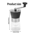 thumbnail image 5 of Adjustable Manual Coffee Grinder with Ceramic Burr & Removable 160ml Glass Bowl for Grinding, 5 of 17