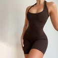 thumbnail image 3 of Mono deportivo de cuello corto sin espalda sexy de color sólido para mujer estilo primaveral, 3 of 5