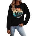 thumbnail image 1 of TINZ Sweat à Capuche Décontracté pour Femmes, Col Rond, Imprimé Animal, Veste Festive pour Adolescentes, 1 of 3