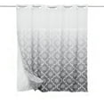 Zrodlmo No Hook Shower Curtain with Snap-in Liner, Fabric Bathroom Curtain, Gray & White, 72" x ...