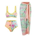 thumbnail image 2 of Womens One Piece Tankini Swimsuit with Maxi Wrap Skirt Summer Floral Printed Two Piece Tummy Control Bathing Suit, 2 of 6