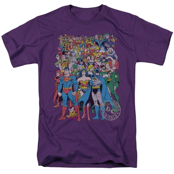DC Original Universe Unisex Adult T Shirt, Purple, Small