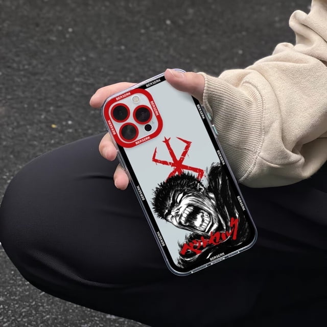Berserk funda de teléfono de Anime, carcasa transparente para iPhone 11, 12 Mini, 13, 14 Pro Max Fivean unisex