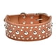 thumbnail image 2 of Collar para mascotas duradero, grande, 5 cm de grosor, con , cuero , 1 pieza, collar de moda, collar de ajustable, S color S marrón, 2 of 9