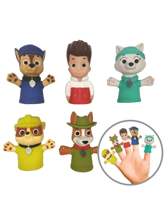 Nickelodeon PAW Patrol Bath Finger Puppets, Chase & Friends, Age 3+, Unisex