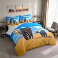 thumbnail image 2 of Erosebridal Elephant Twin Bedding, Mother Baby Savanna Bedding Comforter Set, Gray Reversible 7pcs, 2 of 6