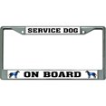 thumbnail image 1 of Cadre de Plaque d'Immatriculation Chromé pour Chien de Service à Bord, 1 of 1