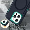 thumbnail image 5 of Dteck for iPhone 15 Pro Case, iPhone 15 Pro Magnetic Phone Case Compatible with MagSafe, Military Grade Drop Protection Heavy Duty Shockproof Phone Case for iPhone 15 Pro,Deep Blue + Mint, 5 of 6