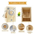 thumbnail image 2 of Caja Nido para Pájaros, Caja Nido para Cría De Periquitos, Casa Nido para Pájaros, Caja De Cría Transparente De Acrílico De Madera para Pinzones, Agapornis, Cacatúas, Periquitos, Loros, 2 of 5