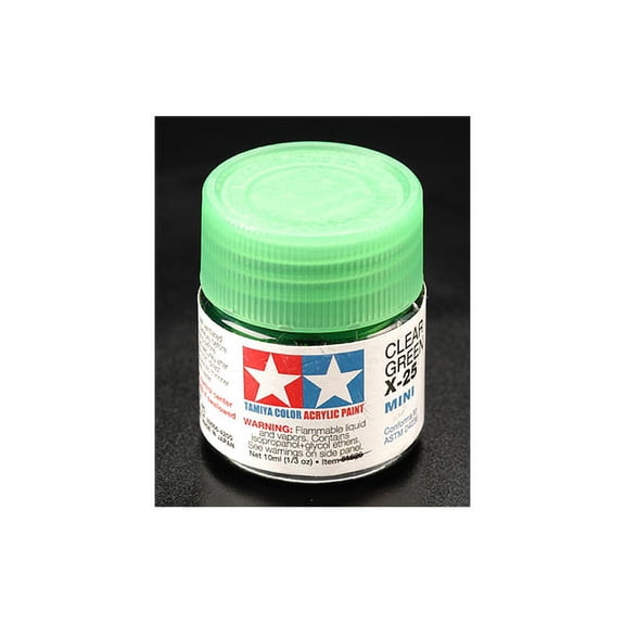 Tamiya 81525 Acrylic Mini X25 Clear Green 1/3 oz TAM81525