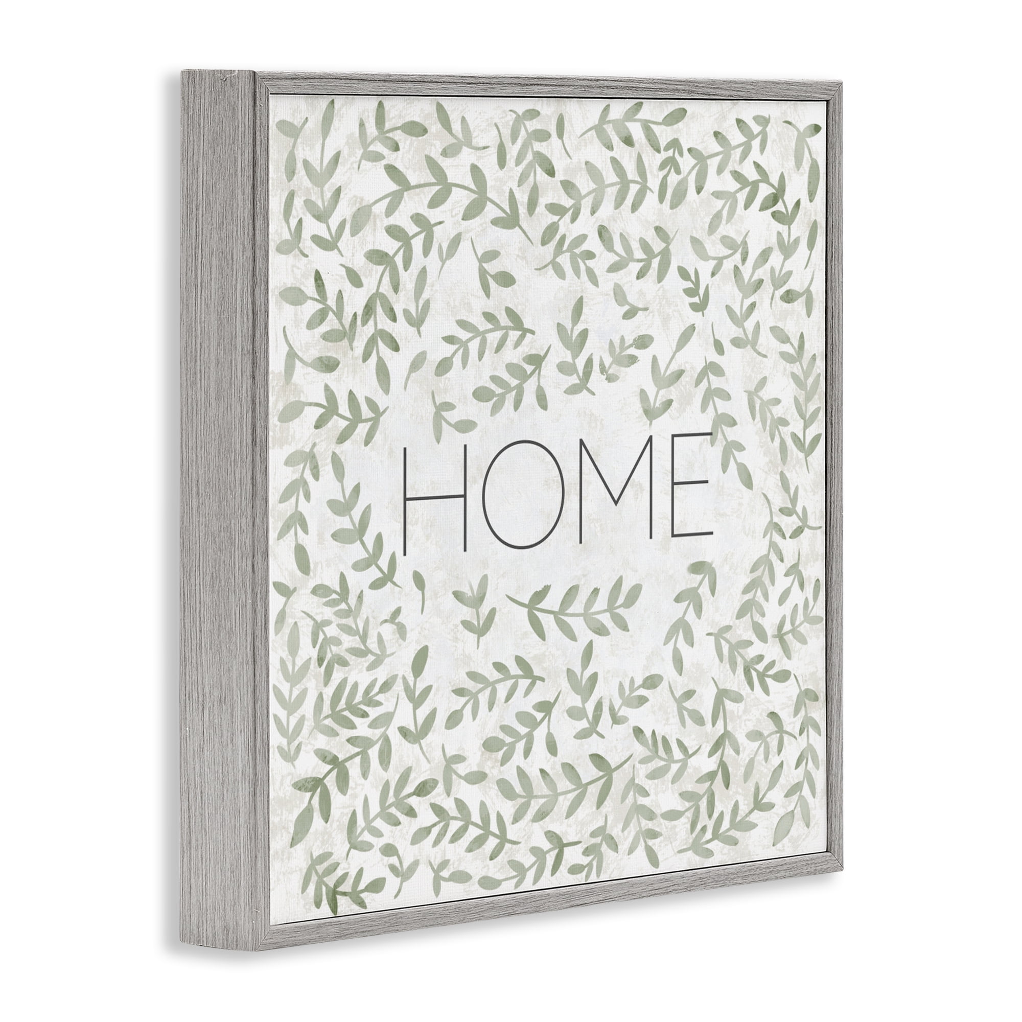 Stupell Industries Curved Ivy Sprigs Greenery Gray Framed Giclee Art, design by SD Graphics Studio