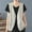 White, variant on Women's Linen Vest Casual Sleeveless Cardigans Jacket Loose And Thin Casual Vest Top Corduroy Vest for Women People Vest All Weather Vest Amour Vest Extra Long down Vest Ladies Coat Flannel Vest