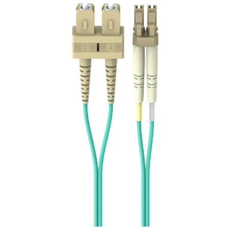 Belkin Fiber Optic Cable: 10Gb Aqua Multimode LC/SC Duplex, 50/125 OM3