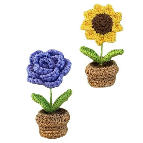 crochet s,Craft Set Flower Crochet Beginner Diy Crochet, Hand Knitting Toy Crochet,Beginner Crochet Handmade Knitted Toy,Hand Knit Complete Pack potted flower,Crochet