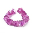 thumbnail image 2 of 1 strand Natural Quartz Points Beads Strands Dyed Nuggets Magenta 15~30x4~8x4~7mm Hole: 1mm 8 inch, 2 of 4