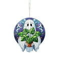 thumbnail image 3 of Halloween Hanging Window Decor Cute Hanging Ghost Decor Halloween Decorations Halloween Gifts Window Hanging Ghost Holding Turtle Back Flower Pot Ornaments, 3 of 7