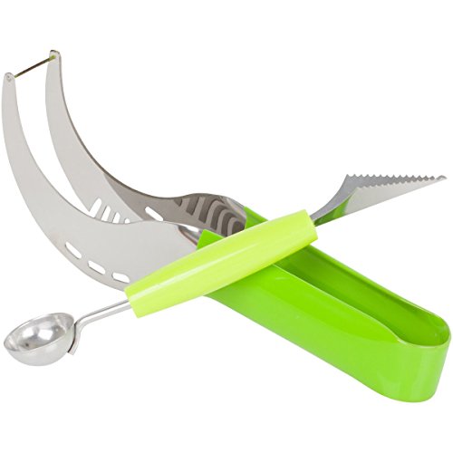 Watermelon Slicer Value Pack with Fruit Carving Knife and Melon Baller
