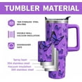 thumbnail image 4 of 40 Oz Stainless Steel Tumbler with Handle and Straw Lid - Insulated Water Bottle for Hot & Cold Drinks | by Butterfly Gifts, 4 of 6