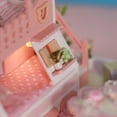 thumbnail image 7 of Composite Materials Such As Wood, Cloth, Dried Flowers, Etc. 3D DIY Wooden Doll House Miniature House Model LED Lights, Battery Box Switch AAA Battery X2 Not Included, 7 of 7