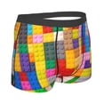 thumbnail image 2 of Rateoe Colorful Plastic Blocks Pattern Mens Boxer Briefs Poly Spandex Performance Boxer Briefs Underwear Hem Boxer Briefs - XX-Large, 2 of 8