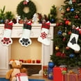thumbnail image 5 of Dalrosia Pet Christmas Stockings Fuzzy Velet Christmas Stockings for Dog Cat Buffalo Plaid Paw Pattern Christmas Hanging Stockings for Xmas Tree Party Decorations Gift, 5 of 6