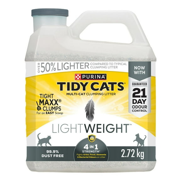 Tidy Cats LightWeight 4-in-1 Strength Multi-Cat, Clumping Cat Litter 2.72 kg