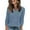 Blue, variant on V Neck Long Sleeve Shirts for Women Casual Loose Tops Lightweight Tunic Sweaters, 2XL