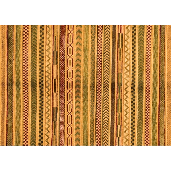 Ahgly Company Indoor Rectangle Southwestern Orange Country Area Rugs, 6' x 9'