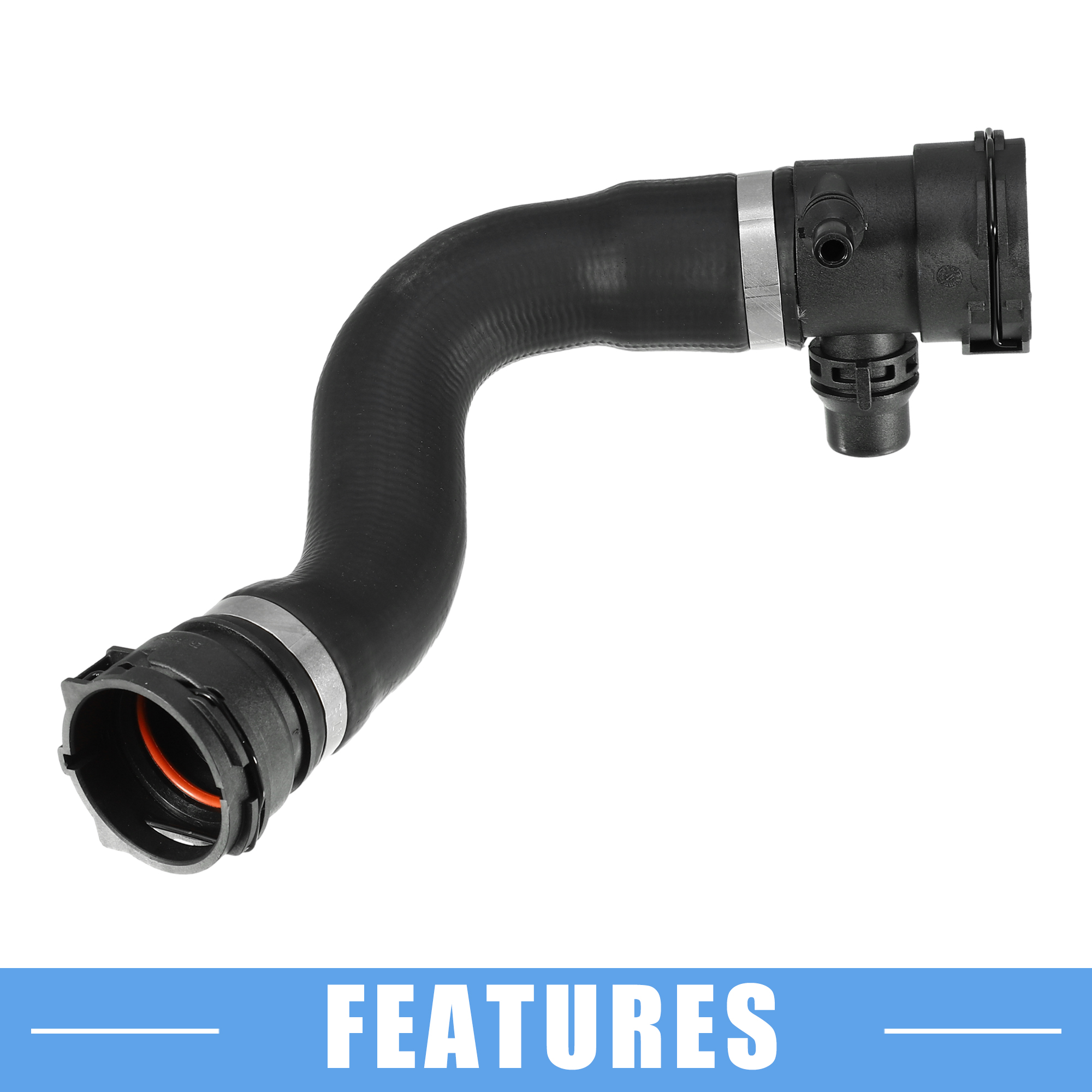 Unique Bargains Radiator Coolant Hose for BMW X4 M40i 3.0L L6 - Gas 2018 Rubber Black