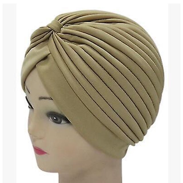 Sombrero indio Sombrero de sandía Gorro de dormir Sombrero de quimio Sombrero de turbante de color sólido para mujer Gorro de turbante Sombrero químico Sombreros 2 piezas (bla