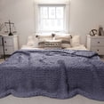 thumbnail image 1 of Modenna Chunky Knit Blanket Throws Chenille Throw Blanket, Gray, 50"x 60", 1 of 8